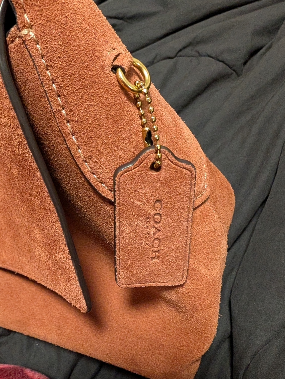 Coach Brown Suede Shoulder Bag - Picture 12 of 12